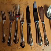 posate  Sambonet  inox in bagno argento 