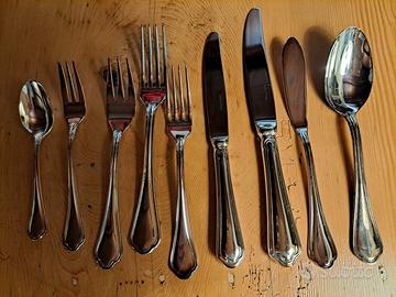 posate  Sambonet  inox in bagno argento 