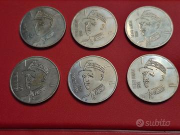 Svizzera * Lotto 6 Monete commemorative 1989 da 5