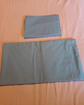 lenzuola culla in cotone con federa