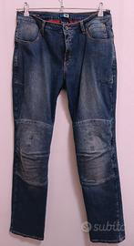 Pantaloni da moto in jeans blu da donna KNOX
