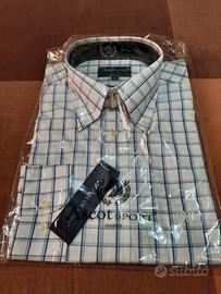 Camicia uomo Ascot sport manica lunga 100% cotone