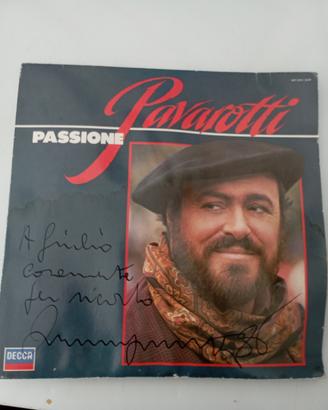 Disco vinile Luciano Pavarotti autografato 