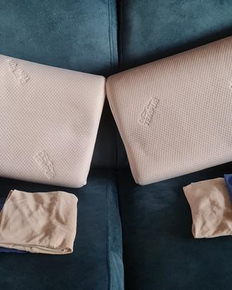 2Cuscini TEMPUR Original Queen L + 4Federe Tempur