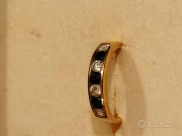 Anello zirconi e zaffiri