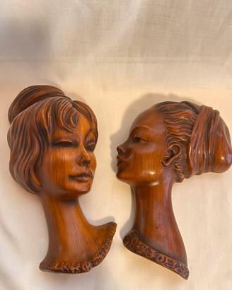 Maschere da muro vintage West Germany