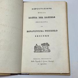 Libro Antico 1847 Espugnazioni Bastia Del Zaniolo