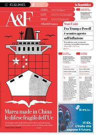 La Repubblica Affari&Finanza del 15 dicembre 2025