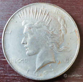 America dollaro 1921 peace stato moneta rara