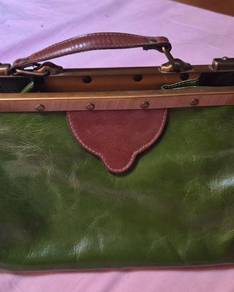 Borsa vintage in vera pelle Made in Italy