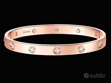 Bracciale Cartier oro rosa 10 diamanti 2018 full