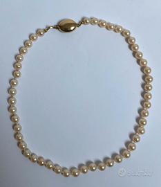 Splendida Collana di Perle Classica chiusura dorat
