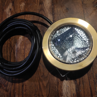 Faro luminaria marina da barca a oblò in ottone