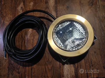 Faro luminaria marina da barca a oblò in ottone