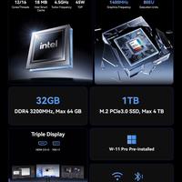 Ιntel Core i5-12600H Mini PC NUOVO