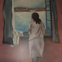 Quadro Salvador Dalí -La donna alla finestra-