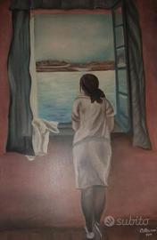 Quadro Salvador Dalí -La donna alla finestra-