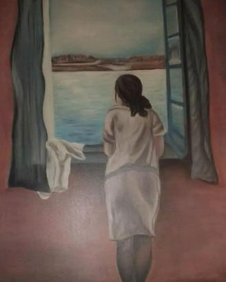 Quadro Salvador Dalí -La donna alla finestra-