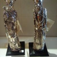 Coppia statuette cinesi in argento 