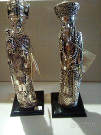 Coppia statuette cinesi in argento 