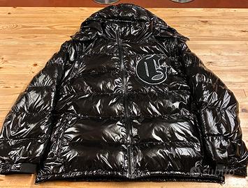 Shiny black technical puffer Corvidae