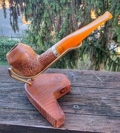 Pipa in radica di Pero. Mai fumata. semirusticata