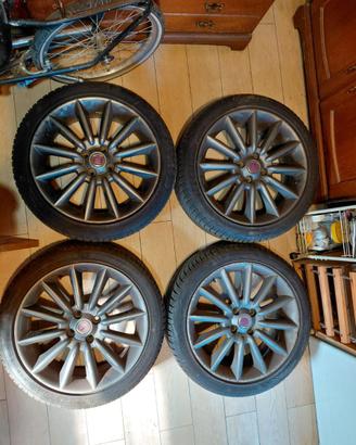 4 Gomme+Cerchi 17" Originali Fiat Punto Evo Sport