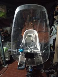 Seggiolino bici anteriore e parabrezza