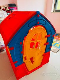 Casetta Scivolo Banco Scuola per bambini