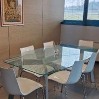 TAVOLO CRISTALLO CALLIGARIS SERIGRAFATO