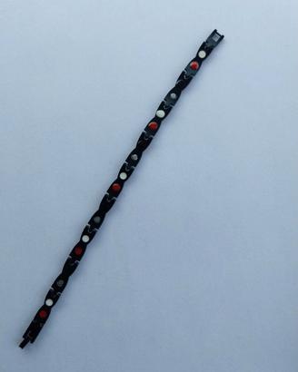 Braccialetto acciaio con punti magnetici colorati