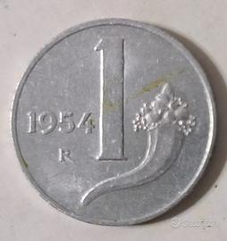 Moneta  1 lira del 1954