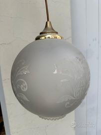 Lampadario sfera vetro