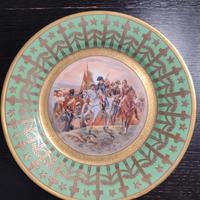 Piatto da parata Sevrès Napoleon dipinto a mano. 
