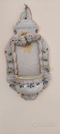 Acquasantiera vintage "Excelsior" - Ceramica/Gesso