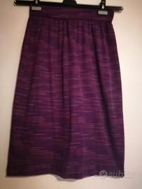 Gonna Missoni viola con righine colorate