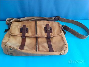 Borsa a tracolla MCS Malboro Classic in cuoio