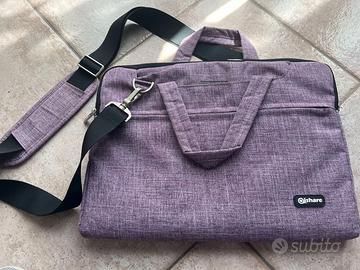 Qishare - Borsa per computer portatile lilla