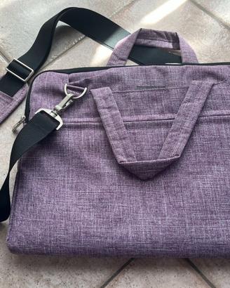 Qishare - Borsa per computer portatile lilla