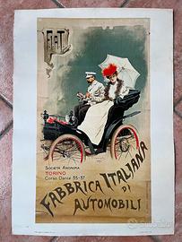 Poster / Manifesto Fiat 1899 Carpanetto - Vintage