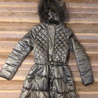 giacca bambina grigio lucido Monnalisa