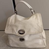 borsa in pelle bianca modello "postina"