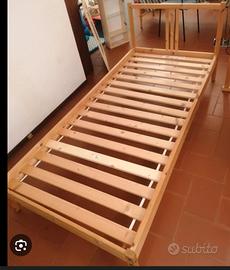 2 letti IKEA legno massello 90x200