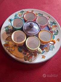 Set 6 Tazzine + Zuccheriera + Piatto Daedalus