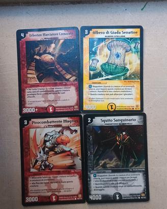 Lotto 4 carte Duel Masters + carte Magic