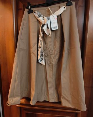 Gonna donna svasata beige