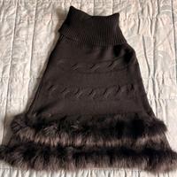 Mantella Lana e Cashmere con Pelliccia - tg S
