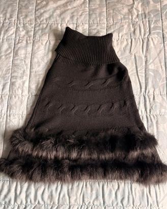 Mantella Lana e Cashmere con Pelliccia - tg S