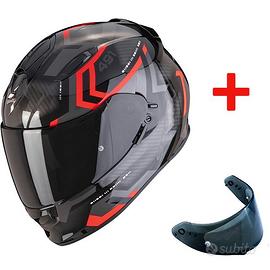 CASCO INTEGRALE SCORPION EXO 491 RED VISIERA FUME