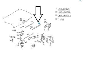 maniglia cofano post. Mercedes SL R129